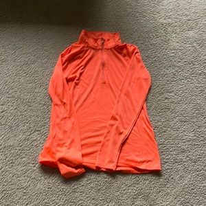 11 Neon orange half zip